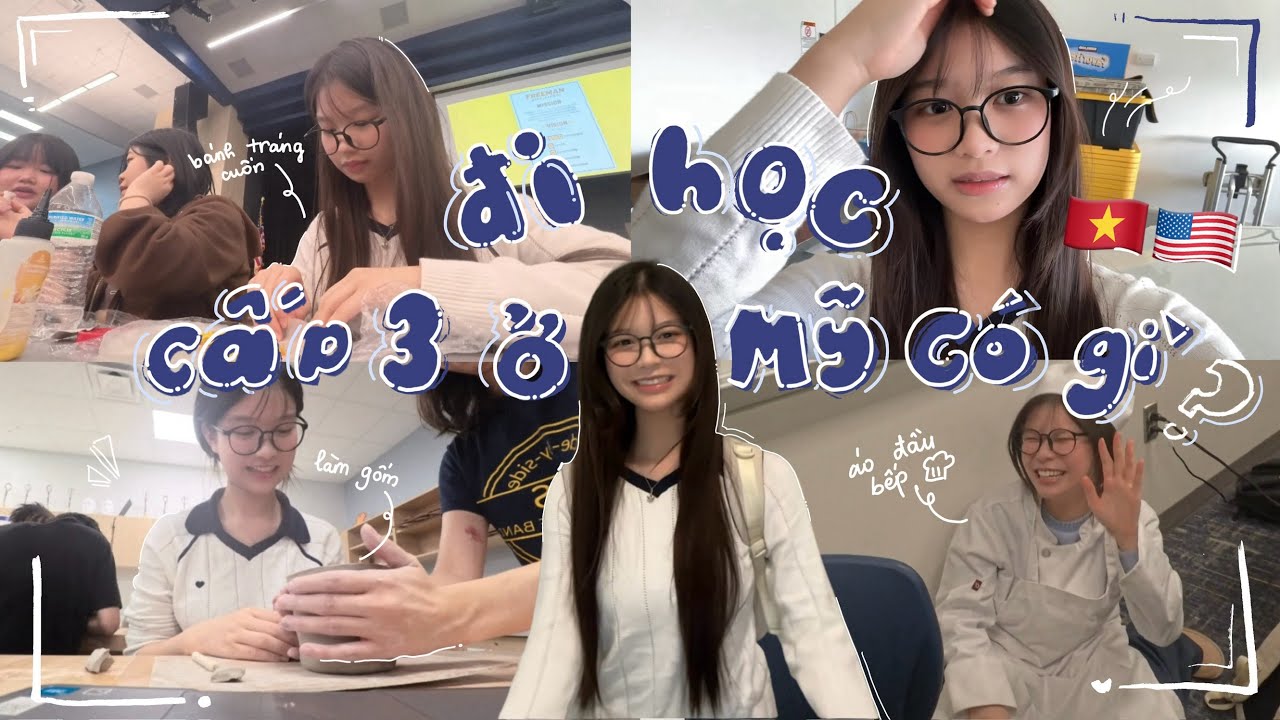 school vlog 🇺🇸🏫 | một ngày của học sinh cấp 3 ở Mỹ có gì ⁉️làm gốm ở trường...