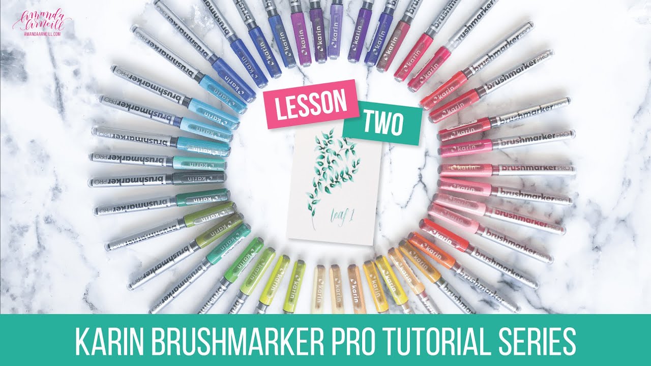 Lesson 2 of the Karin Brushmarker Pro Tutorial Series: Leaf #1