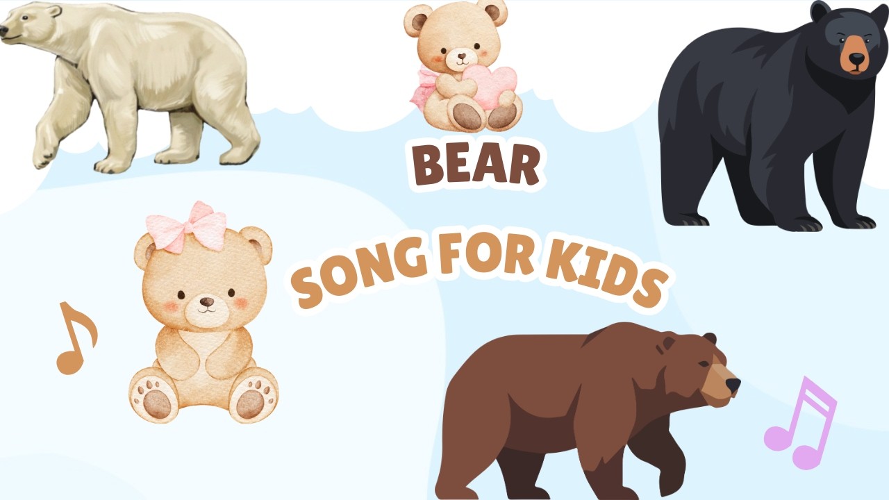 Bears Song for Kids | Fun Animal Song for Preschool & Kindergarten | Learn About Bears