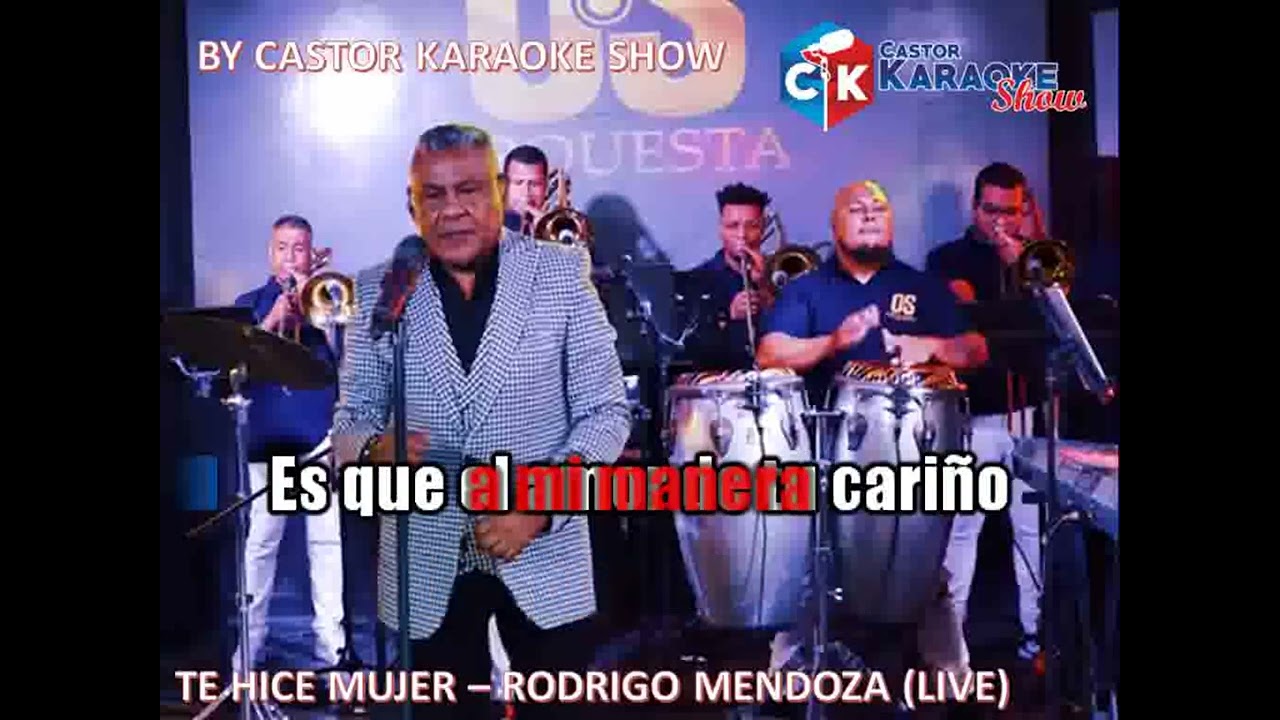 KARAOKE TE HICE MUJER (LIVE) RODRIGO MENDOZA Ft ORQUESTA OS #salsa #karaokesalsa #venezuela