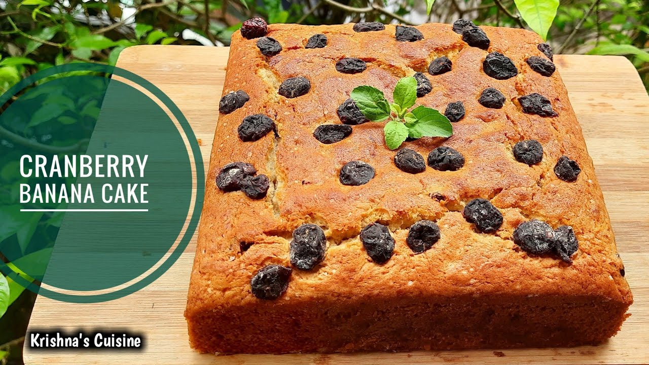 Клюквенно-банановый пирог || Рецепт фруктового торта || ИСККОН Прасад || Кухня Кришны #eggless_cake