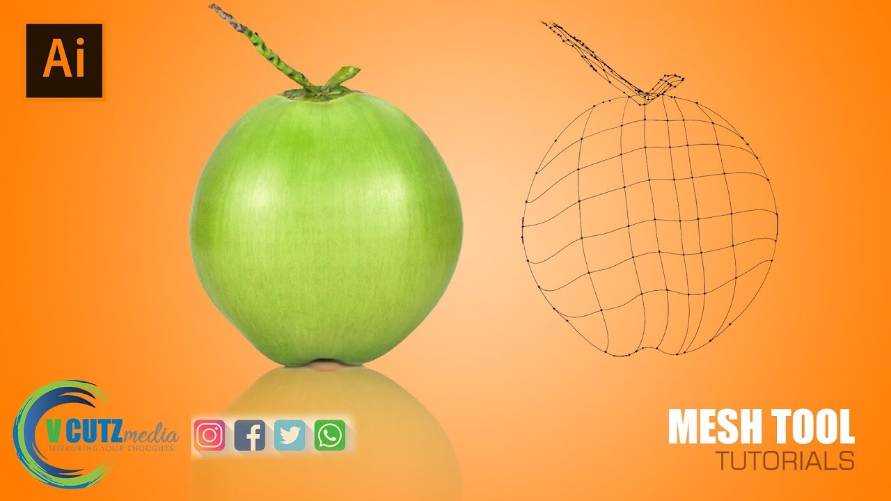 How to use Gradient Mesh tool  | Adobe illustrator | Malayalam
