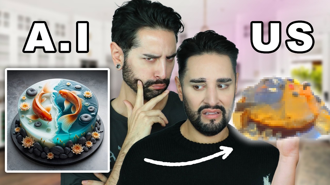 Baking An IMPOSSIBLE AI Cake In Real Life! 💜🖤 The Welsh Twins