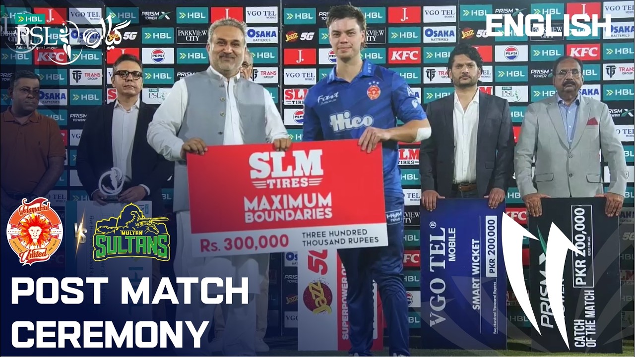 Post Match Ceremony | Islamabad United vs Multan Sultans | English | Match 40 | HBL PSL11 | MZB1K