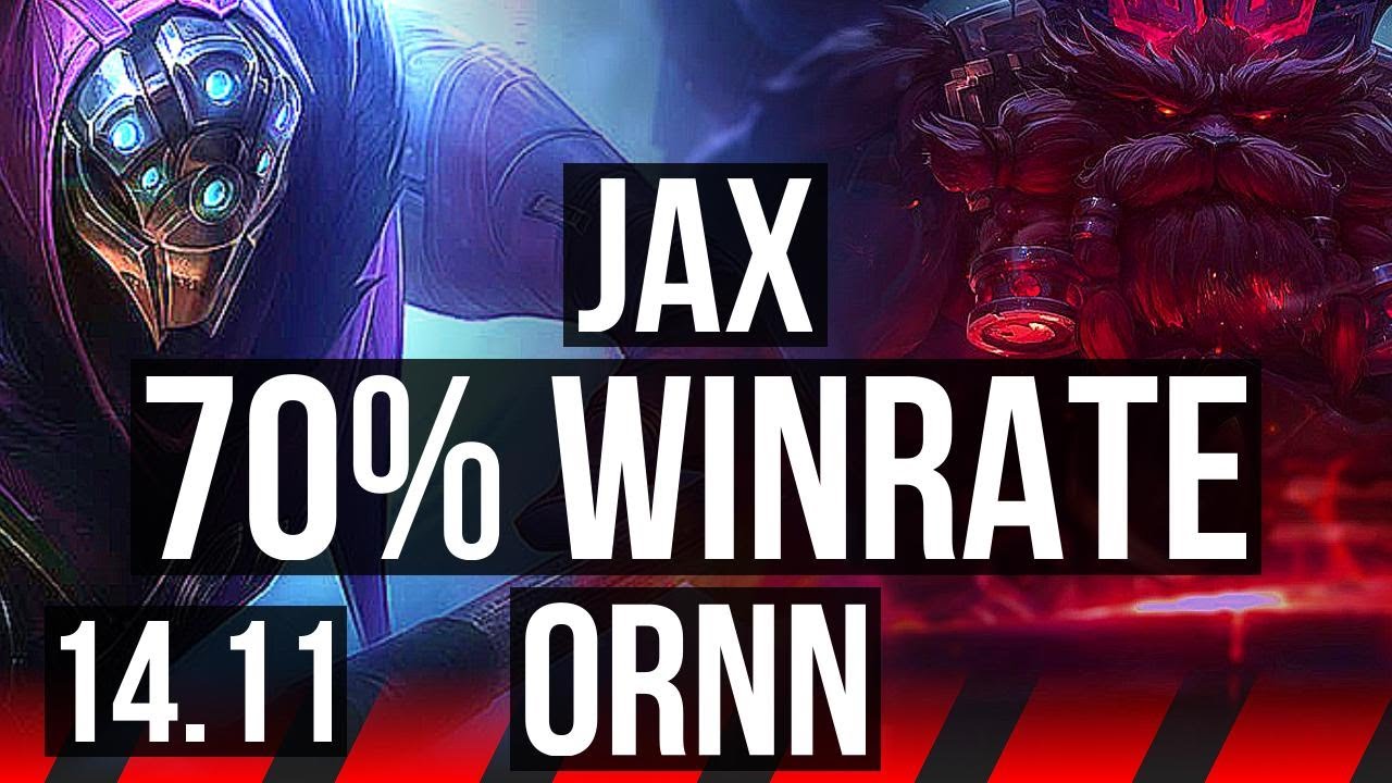 JAX vs ORNN (TOP) | 70% winrate, 7/2/5 | EUW Challenger | 14.11
