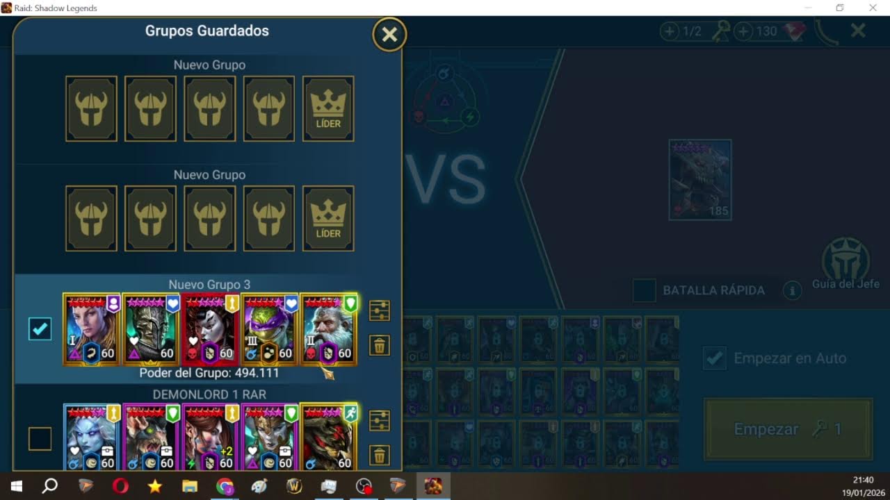 TITUS vs CB en  RAID  SHADOW LEGENDS NO HAY AUDIO