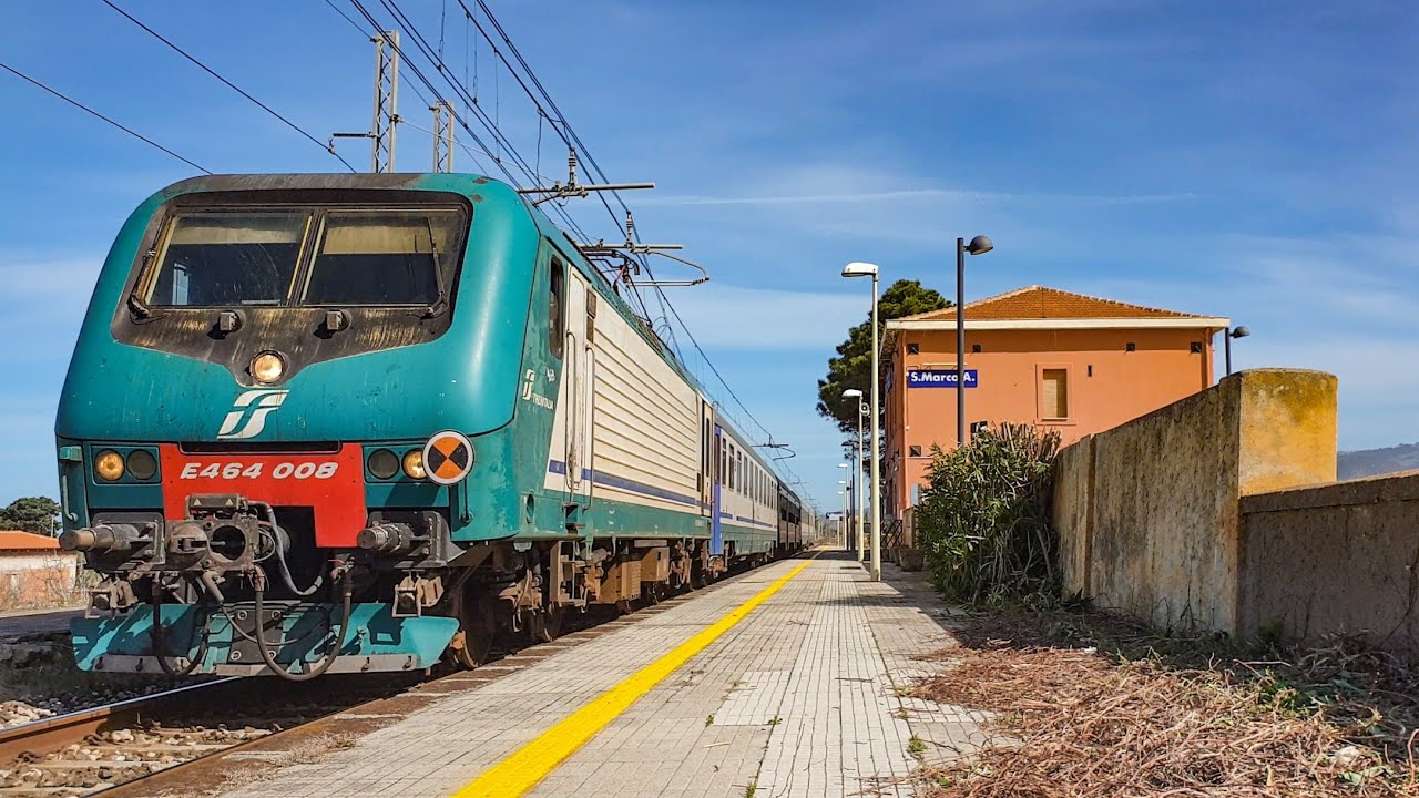 E464 008 + Regionale 12755 in arrivo e partenza da Torrenova! SOUND COMPLETO