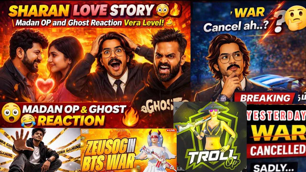 Sharan Love Story 😳 | Madan op and ghost op Reaction Vera Level! 😂🔥 #botsquad #madan #btswar 