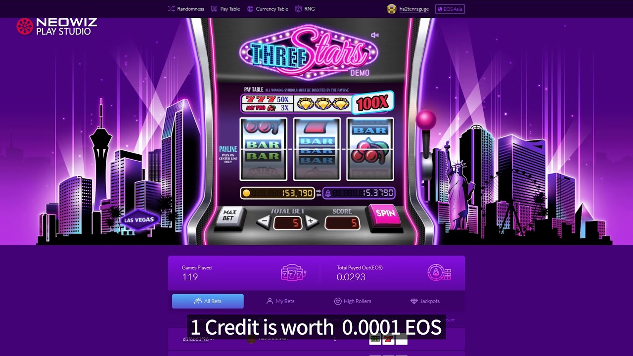 EOS dApp Demo: Three Stars Slot