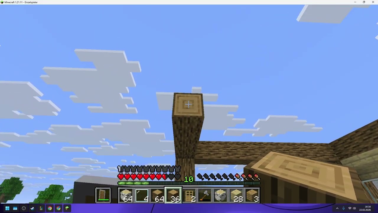 Minecraft java das erste richtige haus wird gebaut Nur das unter teil