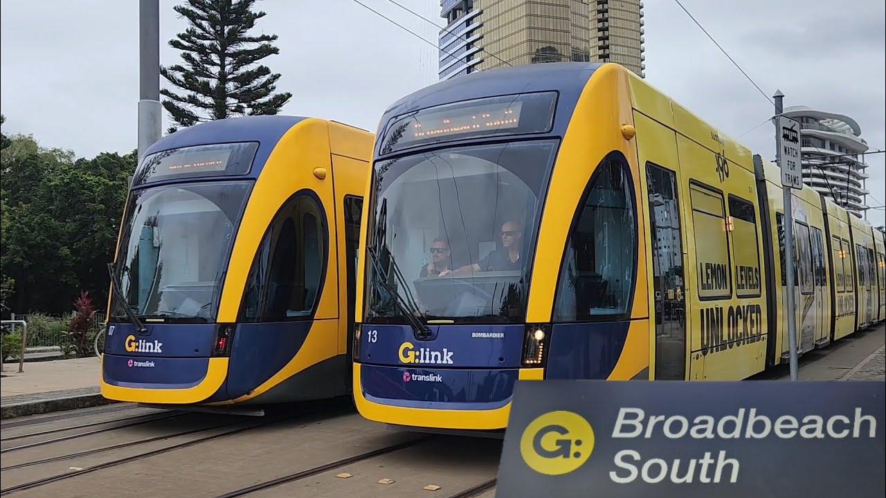 Trams at Broadbeach South