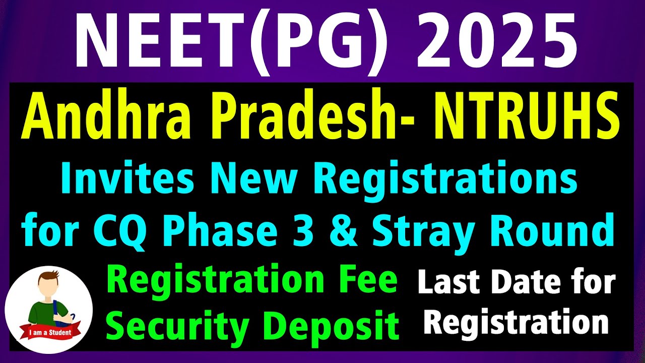 NEET PG 2025 BIG BREAKING: AP Mop-Up & Stray Round Notification Out | NTRUHS - 🔥 Cut-Off Reduced!