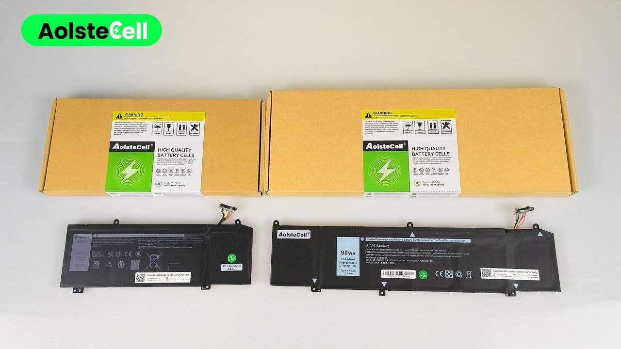 Replacement battery for Dell 1F22N XRGXX ( 60Wh 4 cells & 90Wh 6 cells )