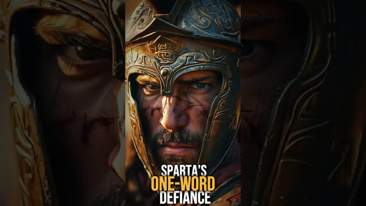 Sparta's One Word Defiamce #SpartanHistory #AncientGreece #LaconicSpeech #HistoryShorts #Sparta