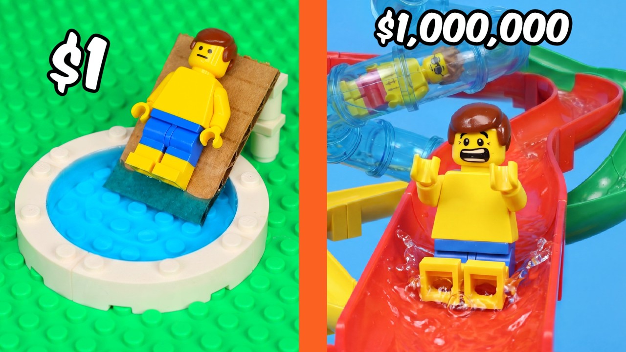 $1 vs $1,000,000 LEGO VACATION...