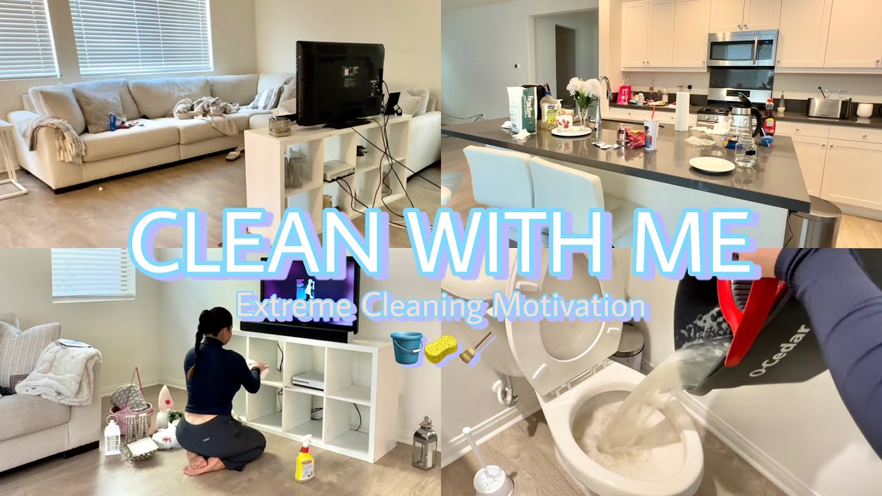 SATISFYING CLEAN WITH ME! | Sped Up Cleaning Motivation
