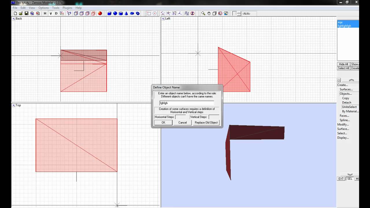 Video tutorial Zmodeler v1.07b  cz.2 MODELOWANIE PL