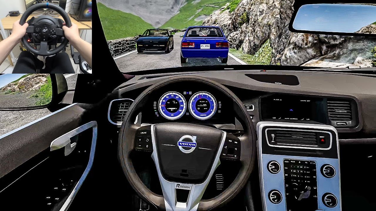 BeamNG Drive - Volvo S60 [Steering Wheel gameplay]