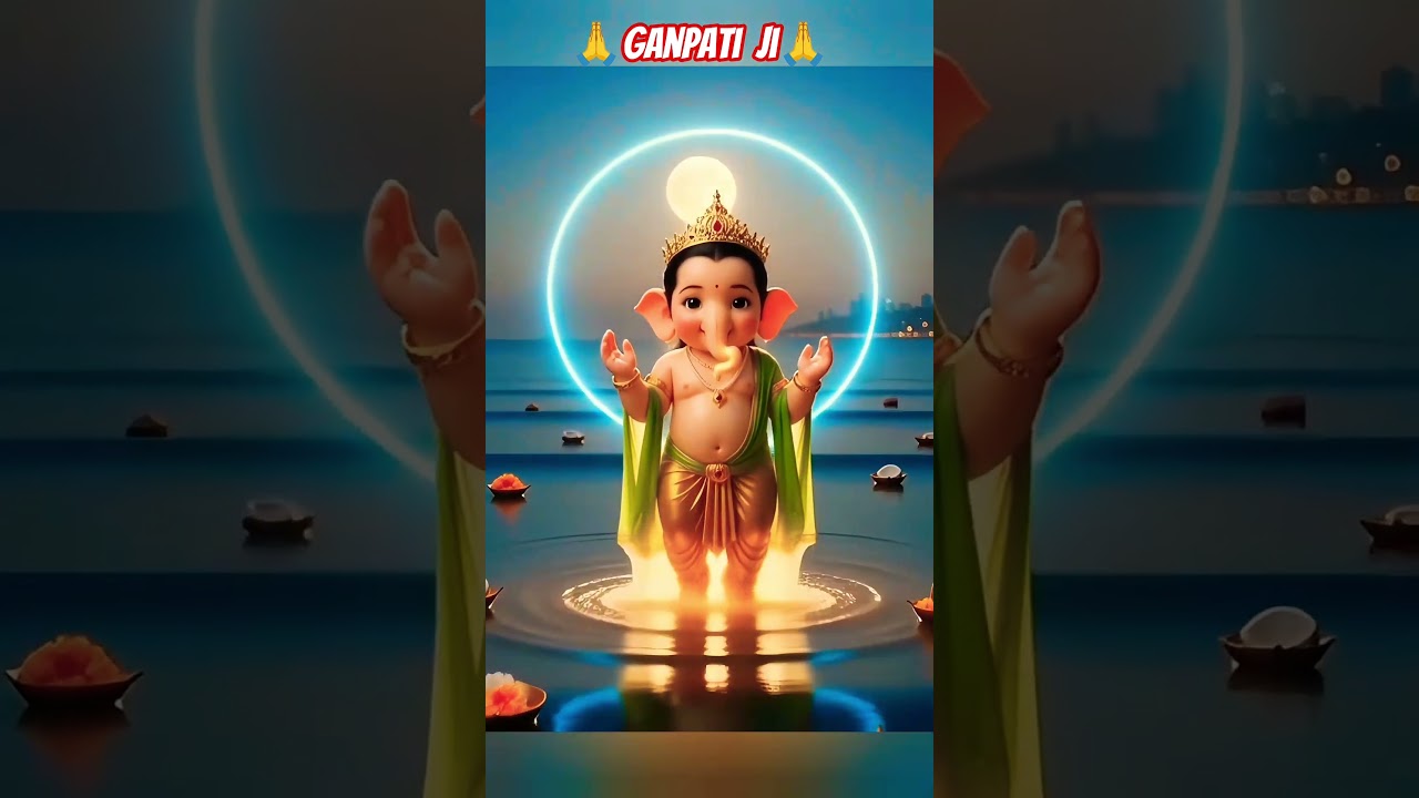 Cute Lord Ganesha idol walk 🥰 | Ganpati Bappa Morya Entry 🙏 Ganesh ji bhakti status 
