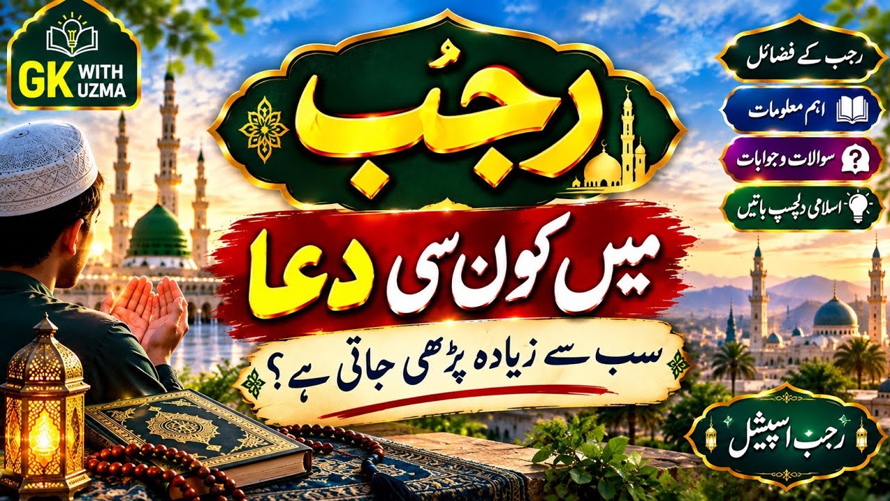Rajab | questions and answers | islamic quiz | urdu islamic quiz | gk