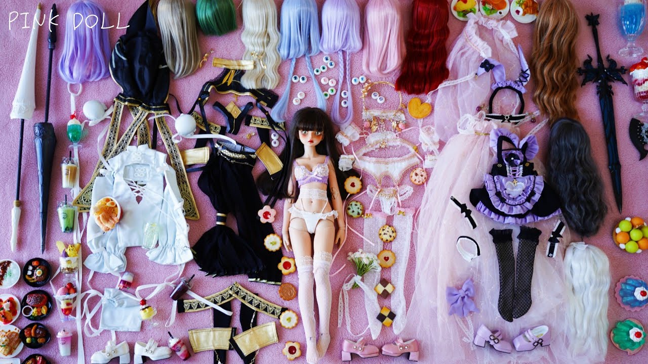 Anubis princess a Black girl Delia BJD DOLL Unboxing dressup 黒ギャルデリア アヌビス お姫様 着せ替え