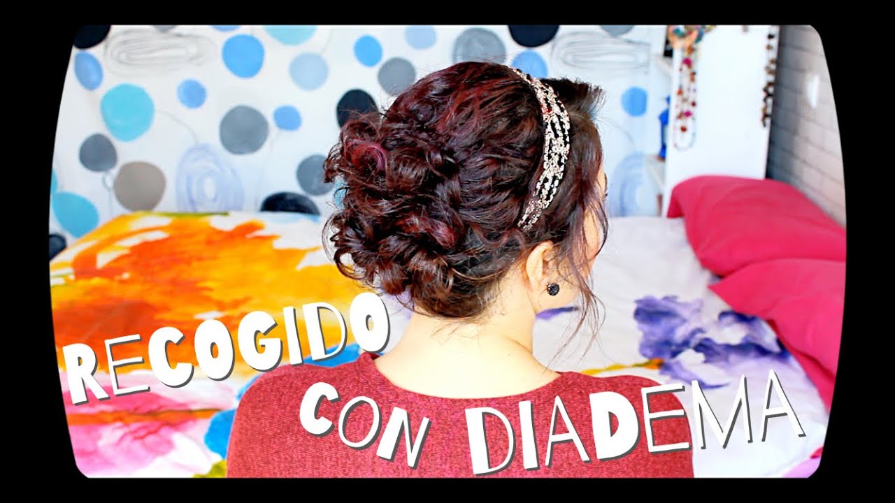 Recogido de fiesta para pelo rizado