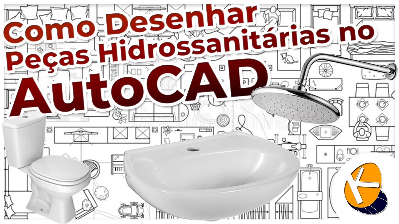 Blocos de Peças Hidrossanitárias no AutoCAD: lavatórios, bacias sanitárias, duchas... passo a passo