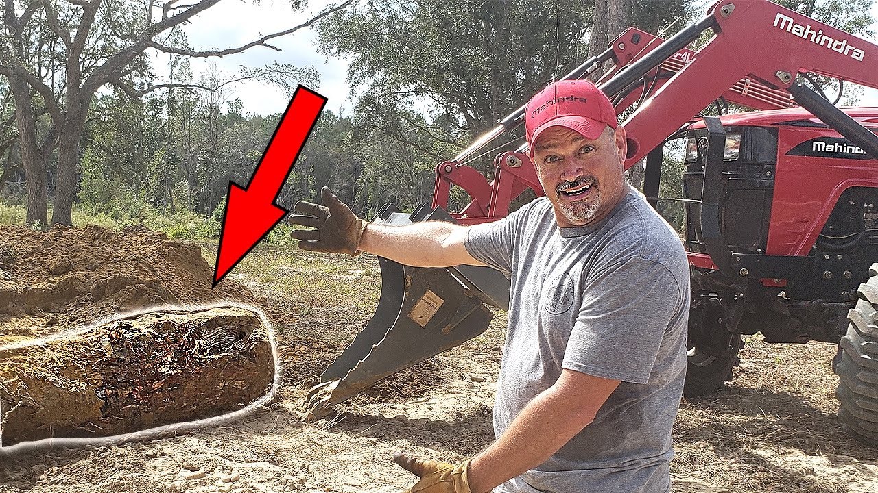 TITAN ATTACHMENTS! Extreme Quick Attach STUMP Bucket vs. Pine Stump!  Mahindra 4540!