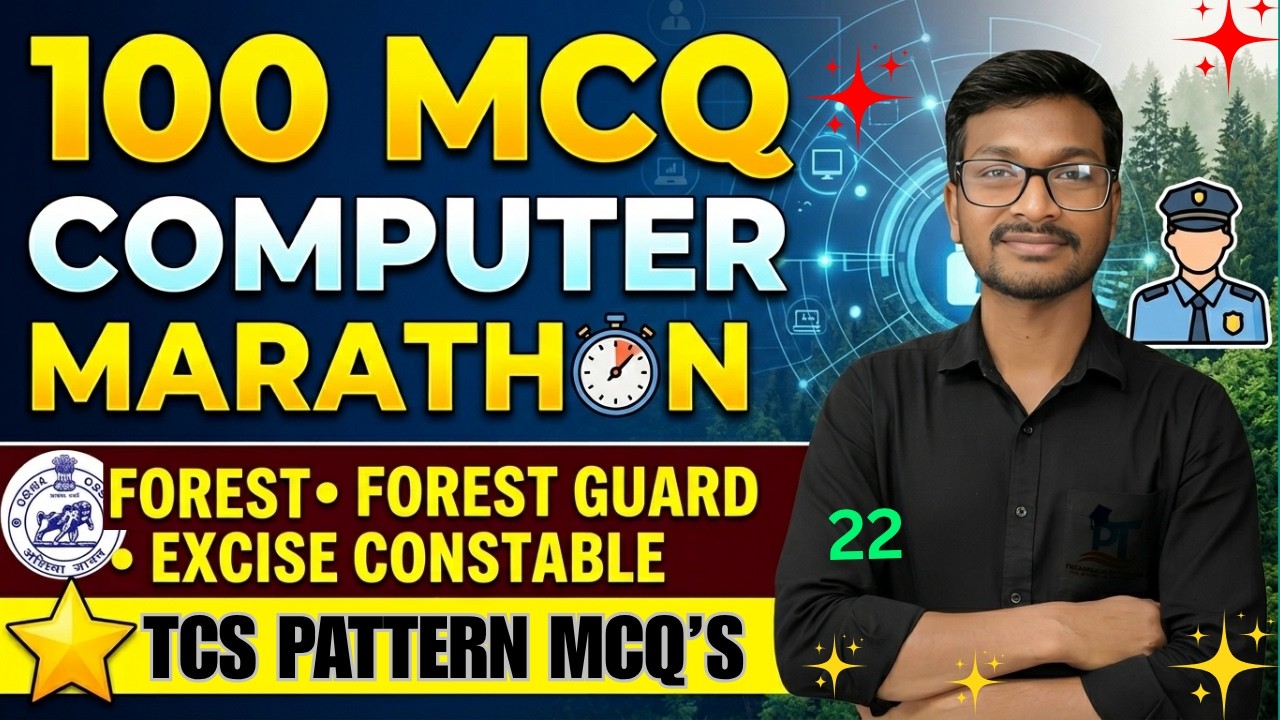 COMPUTER MARATHON: Forester, Forest Guard & Excise Constable-22 | All Concepts in ONE CLASS 2026