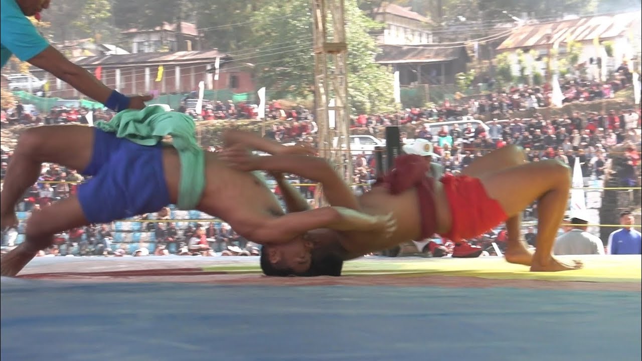 Ruokuovituo Lese all bouts at Southern Angami wrestling meet 2024