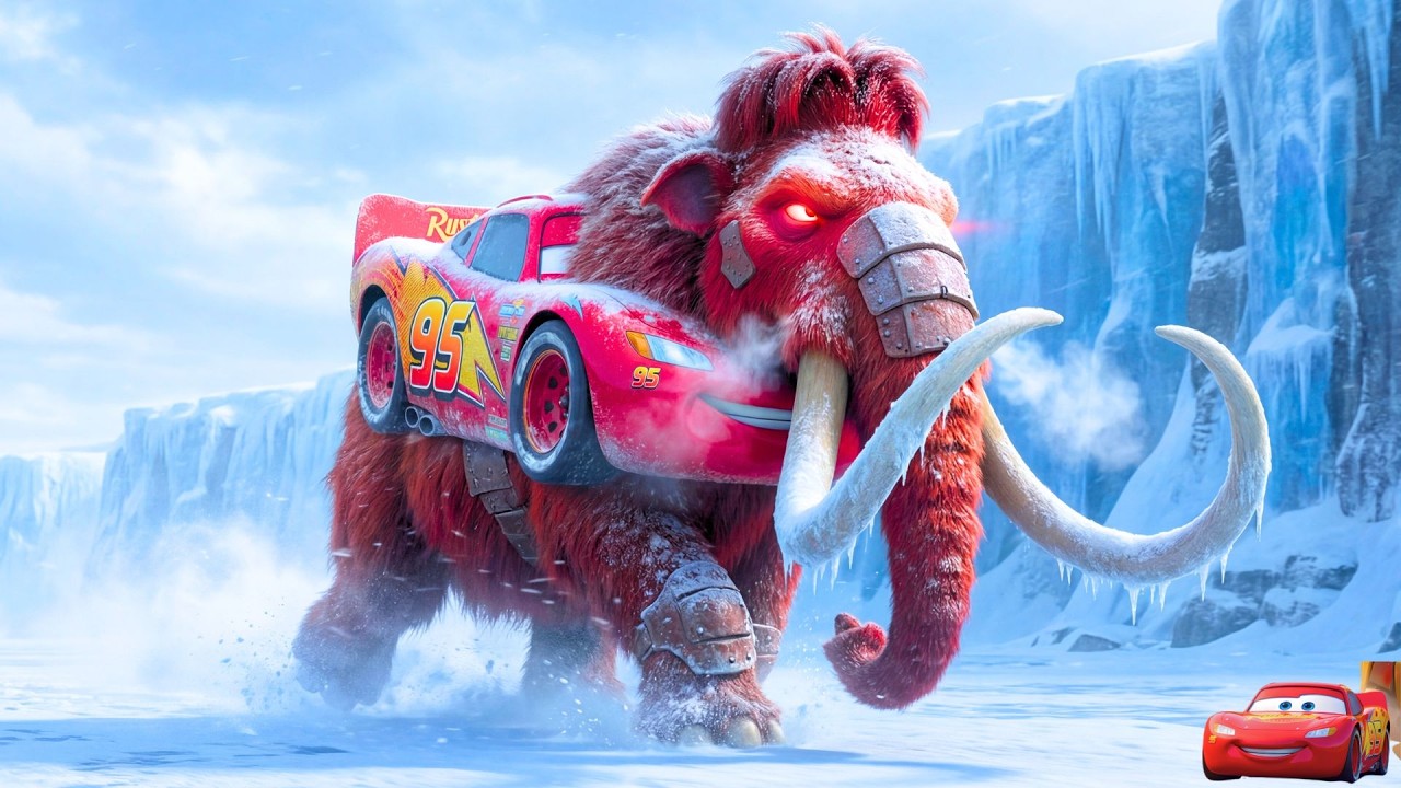 McQueen 🏎️ vs Giant Mammoth 🐘❄️ | The Revenge Battle Begins | AI 🔥⚡