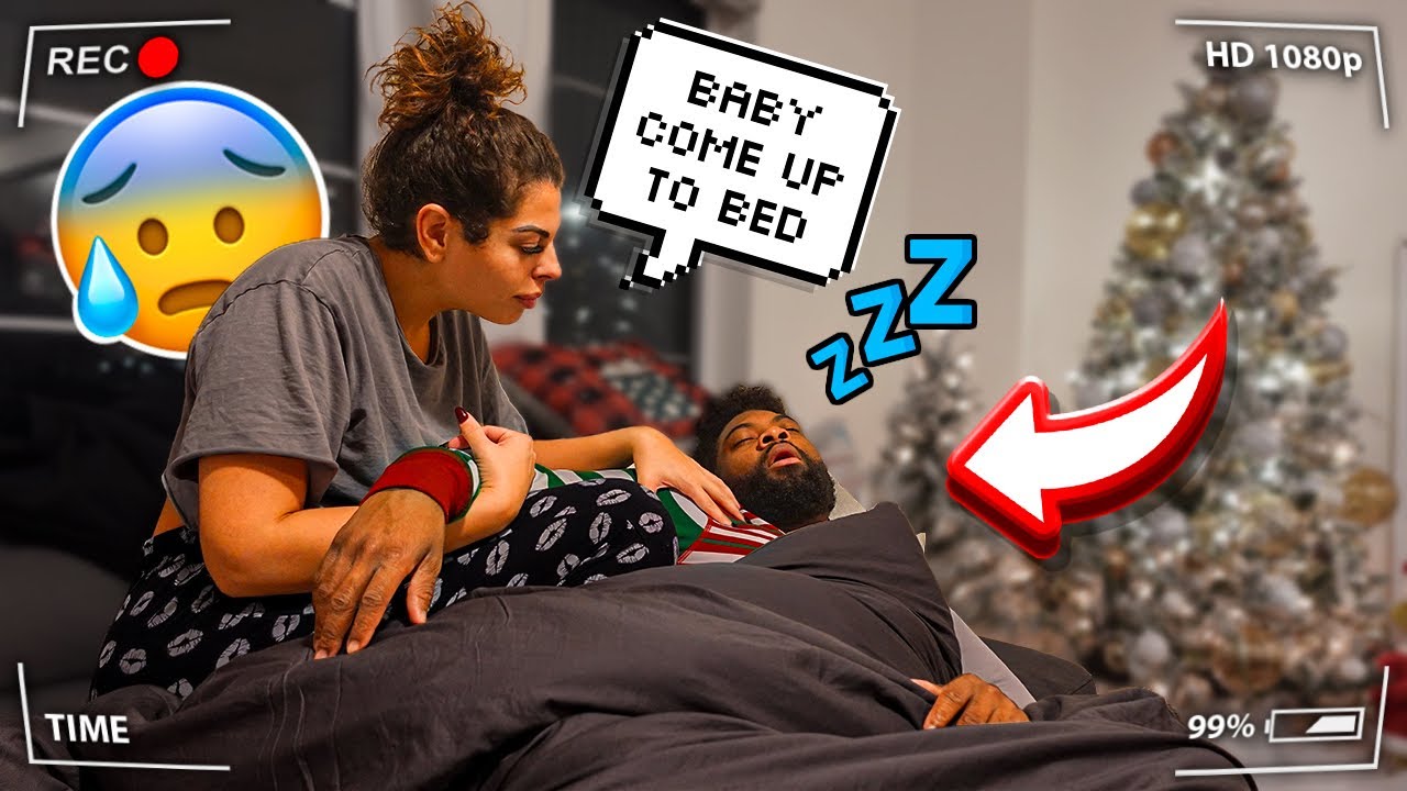 SLEEPING ON THE COUCH TO SEE HOW MY WIFE REACTS!! *SO SWEET*