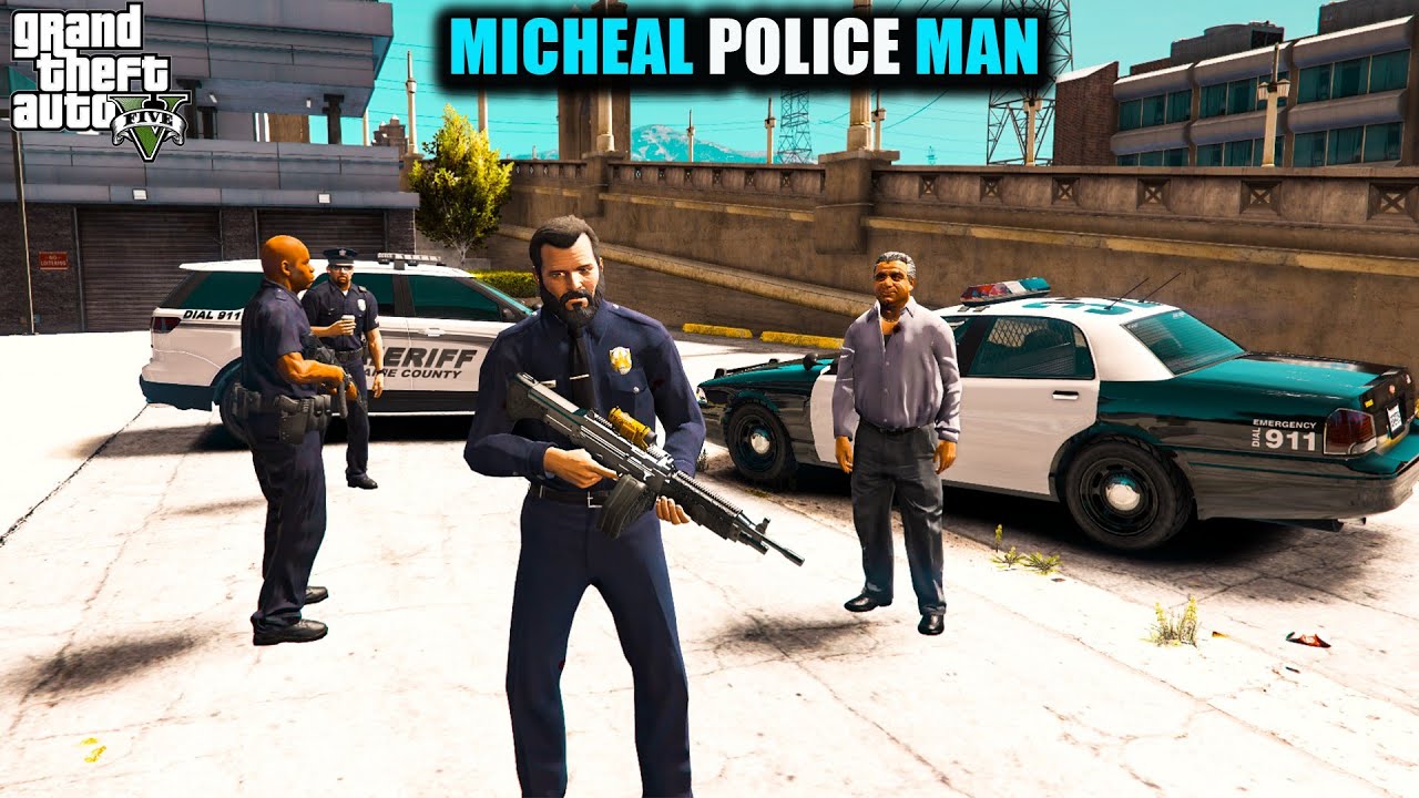 MICHAEL AND DUTY POLICE MAN GTA 5