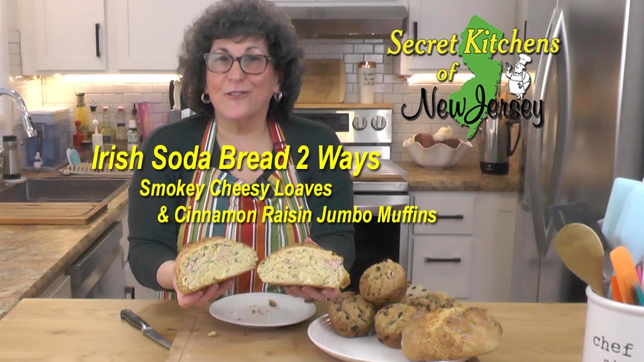 Irish Soda Bread 2 Ways -- Smokey Cheesy Loaves & Cinnamon Raisin Jumbo Muffins