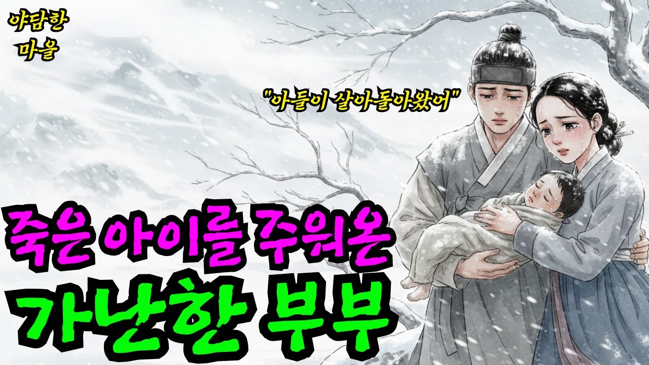 하늘이 다시 돌려보낸 아들!! 죽은 아이를 데려왔는데... 부부가 충격을 받은 이유는?ㅣ옛날이야기 ㅣ민담 ㅣ오디오북ㅣ전설ㅣ설화 ㅣ야담 ㅣ AI콘텐츠
