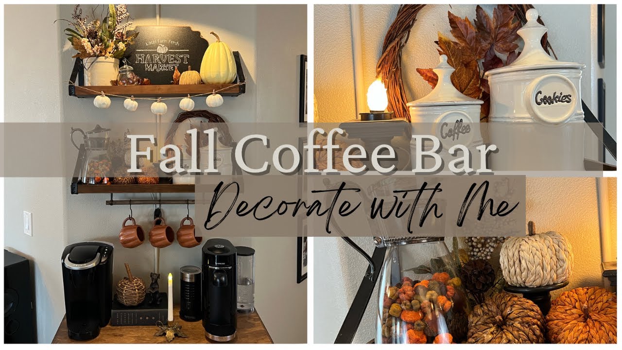 Fall Coffee Bar 2022 | Moody Vibes Fall Decorating | Decorating with Thrifted Items