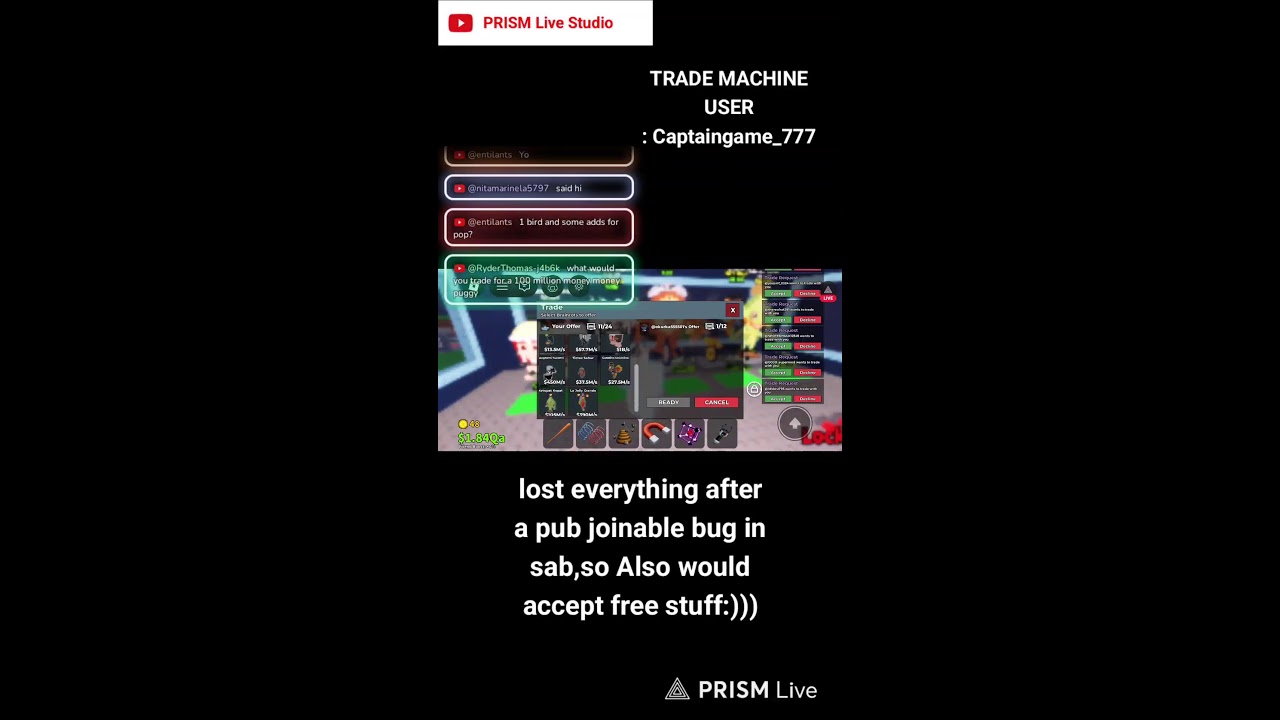 Live trading and pvping in SAB, duel is placeholder only