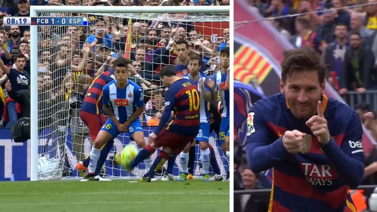 Lionel Messi Freekick Vs Espanyol (Home) 2015-16 HD 1080i