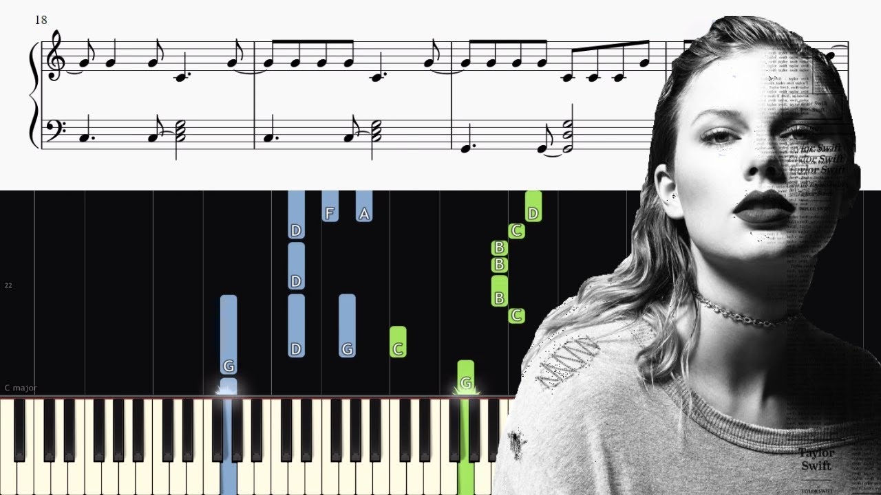 Taylor Swift - Getaway Car - Piano Tutorial + SHEETS