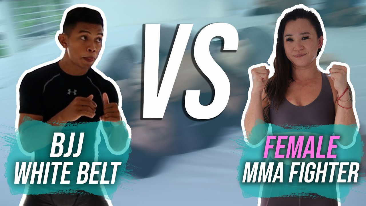 Female MMA Fighter vs BJJ White Belt with Black Belt Commentary