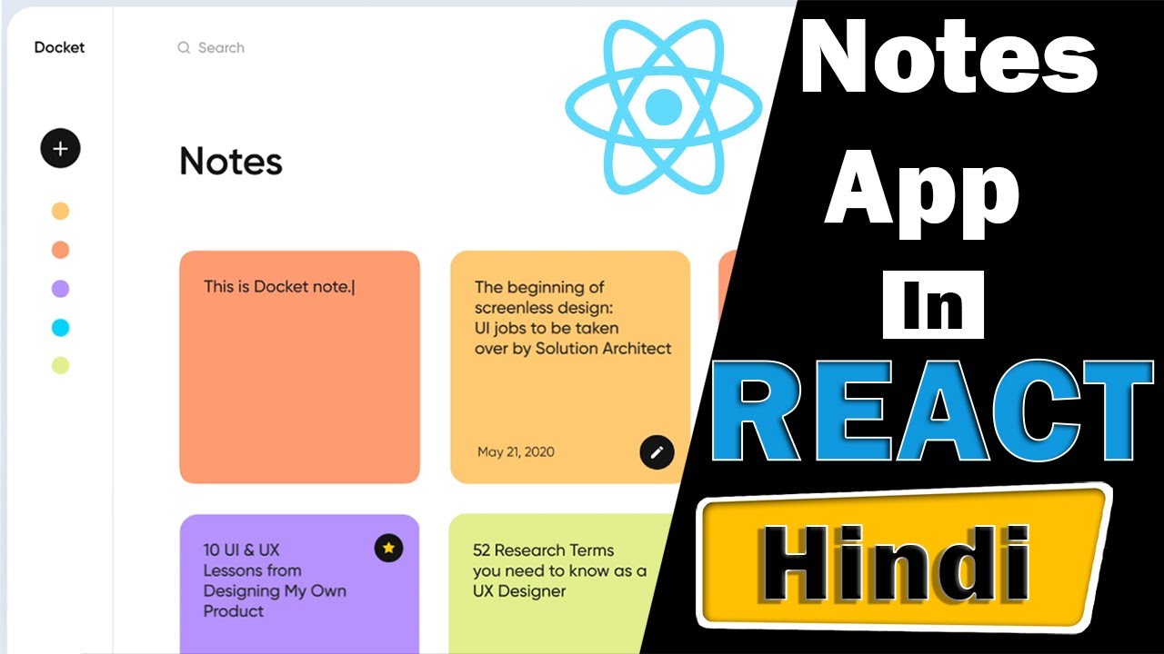 Build Notes App with React.js in Hindi | Beginner Projects