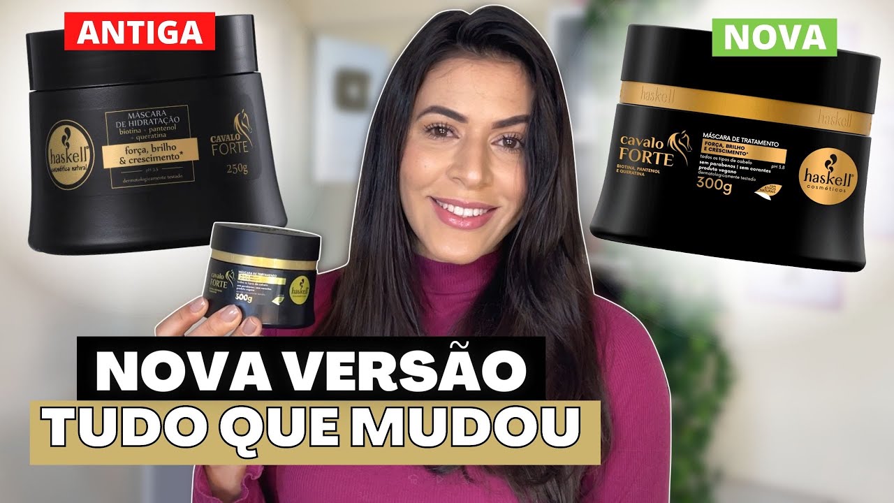 CAVALO FORTE HASKELL: TESTEI A NOVA MÁSCARA + COMPAREI COM A ANTIGA - O que mudou? | Larisse Gama