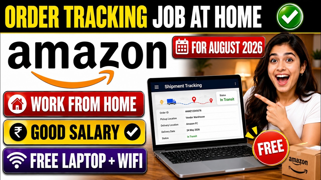 🔴Amazon - Order Tracking Job | Work from Home | Role : Transportation Representative 🔥