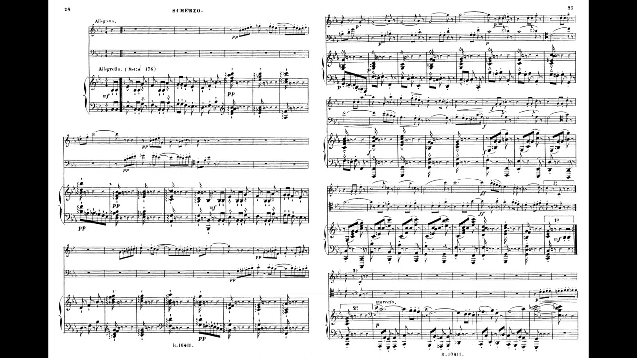 Lalo Op.7 Piano Trio No.1 in C minor 拉羅 作品7 鋼琴 三重奏 第1號 C小調 ラロ ピアノ 三重奏曲 第1番 ハ短調 Score Sheet 譜 【Kero】