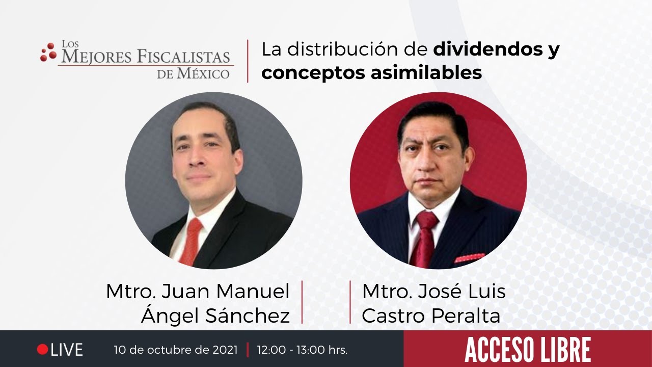 La distribución de dividendos y conceptos asimilables con el CP.PCFI. Y MI. José Luis Castro Peralta