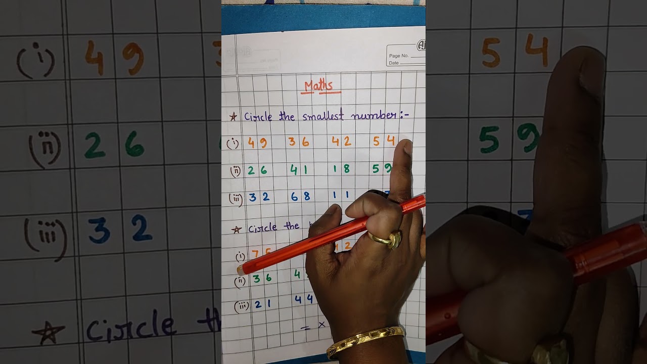 Circle the smallest number and biggest number|#nursery #mathsworksheet