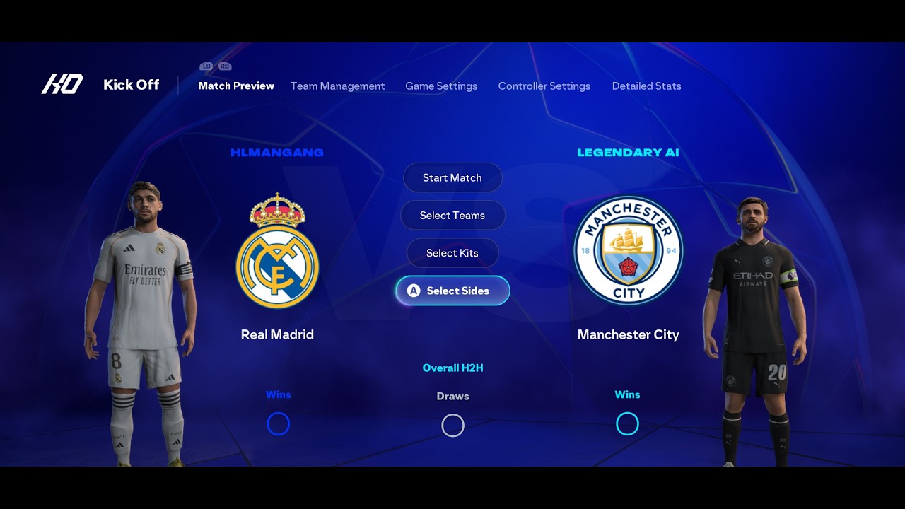 EA Sports FC26 - REAL MADRID Vs MANCHESTER CITY - UEFA Champions League 1st leg 25/26