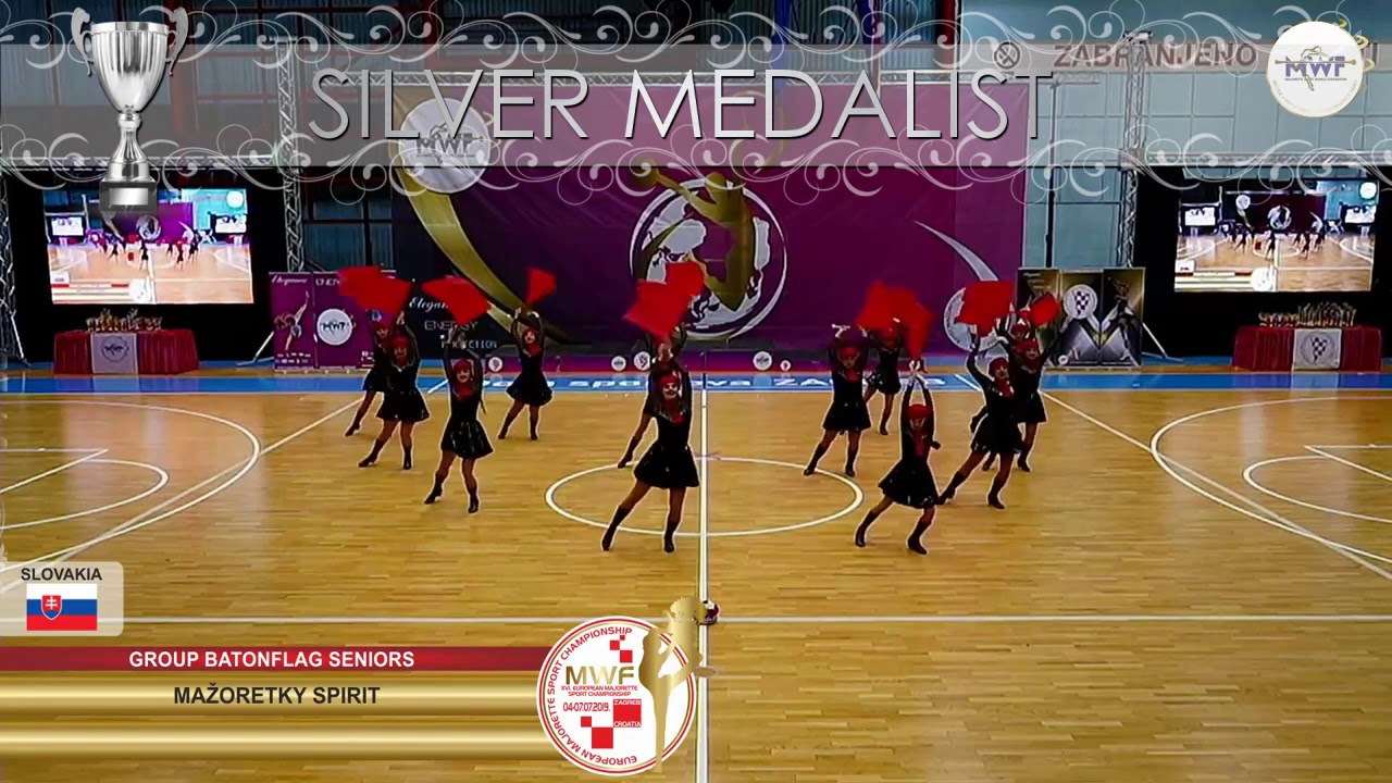 GROUP BATON FLAG SENIORS SILVER MEDALIST: MAŽORETKY SPIRIT, SLOVAKIA