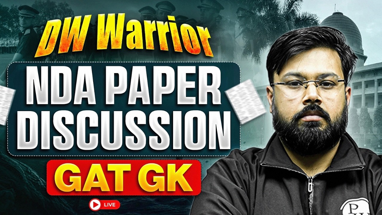 DW WARRIOR NDA| GAT GK| Paper Discussion | Defence Wallah Academy