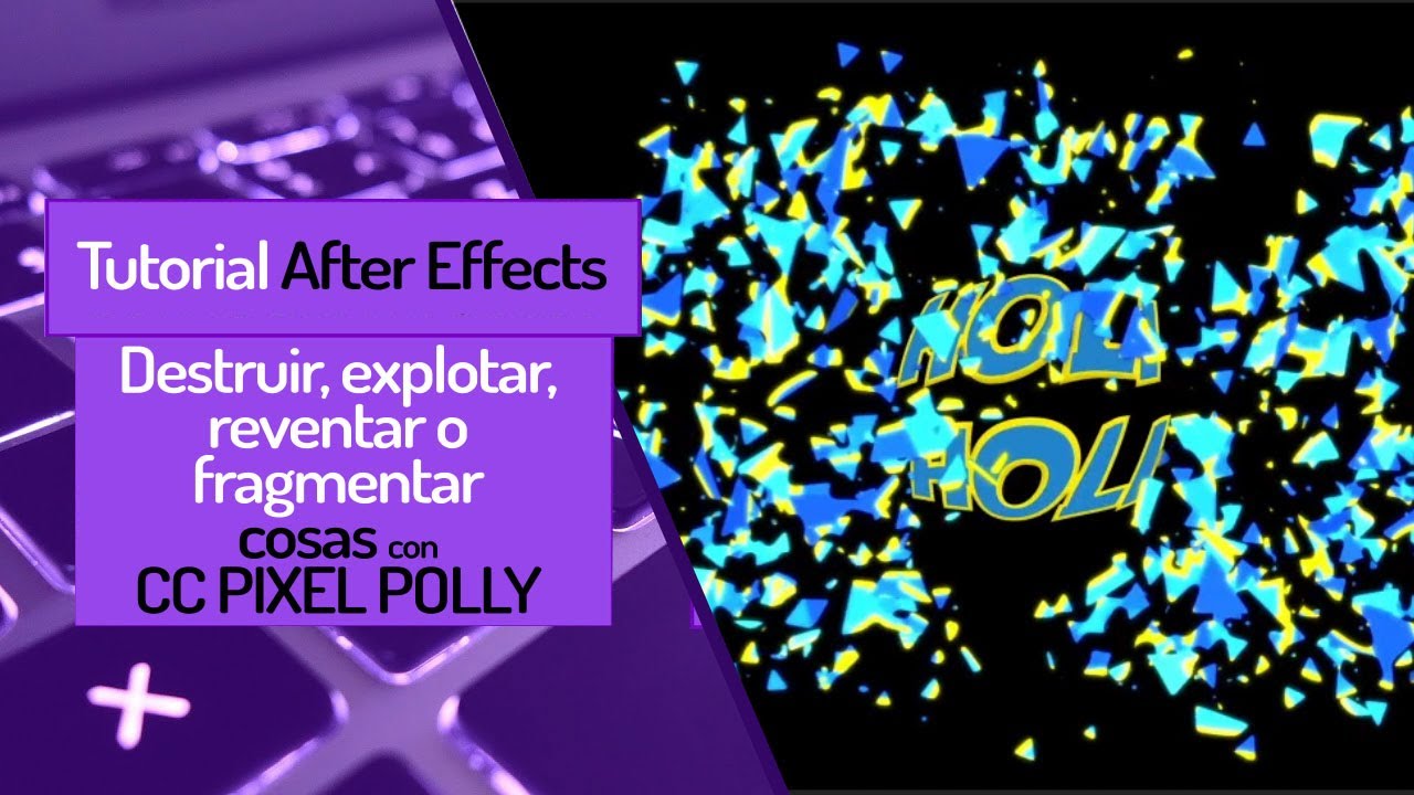 🤯 Destruye o Explota un texto, Imagen, Logo o lo que quieras en After Effects con el CC Pixel Polly